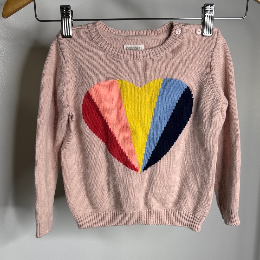 Gymboree Pink Sweater with Colorful Heart